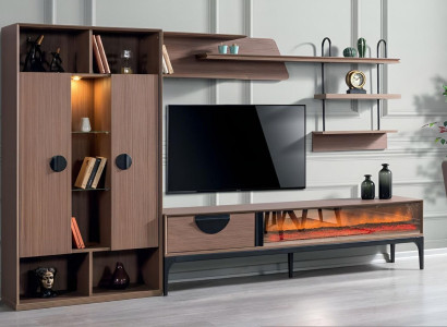 Wall unit Living room Furniture TV Lowboard Modern Bookshelf Design Furnishings